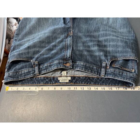 L.L.Bean Womens Favorite Fit Jeans Size‎ 20 Reg Dark Wash Denim Straight Leg - Picture 2 of 11